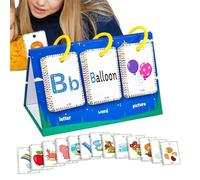 Carte Flash Alfabetiche Educative - Flashcard Educative,Giocattolo Portatile per Sviluppare le Abilità, per Bambini 3-8 Anni, per Casa, Viaggio e Scuola, Bambini in Età