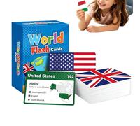 Carte Flash delle Bandiere del Mondo per Bambini Confezione da 245 Pezzi