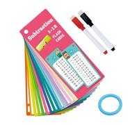 Carte Flash di Fatti matematici - Carte di scrittura e scansione riutilizzabili con penna | Gioco educativo per praticare Divisione di Moltiplicazione aggiunta sottrazione giocattolo