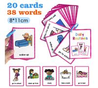 Carte flash per bambini per le mie routine e le parole inglesi delle emozioni, gioco di carte flash per bambini dai 3 anni in su