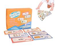 Carte Flash per Famiglie Di Parole - Gioco Educativo sui Suoni delle Lettere - Schede Flash Parole Interessanti | per Scuola materna Casa Scuola Lettura