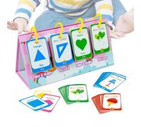 Carte flash per imparare a formare flash, 96 colori di forma personalizzabili Flash Cards, gioco interattivo per lo sviluppo cognitivo per picnic, aule