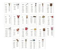 Carte Flash per la costruzione del vocabolario,Schede Flash di parole comuni,22 fogli di carte didattiche di parole ad alta frequenza degli animali | Carte cognitive di colore e forma per la lettura