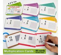 Carte Flash per la Moltiplicazione con Tabelle Matematiche, Carte Matematiche Interattive per Bambini, Strumento di Apprendimento delle Operazioni Matematiche, Risorsa per l'Aula Giocattolo Educativo 