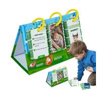 Carte Flash realistiche Animal Flash Card Match 69X | Gioco educativo abbinato con parole inglese, costruttore di vocabolari, per bambini dai 3 anni in su