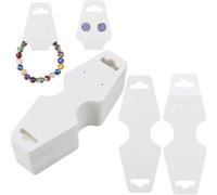 Carte for orecchini 600 pezzi Collane di carta Orecchini Orecchini a bottone Carta da imballaggio Espositore for gioielli vuoto(WHITE)