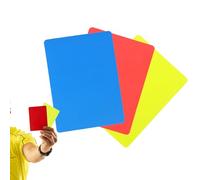 Carte gialle e rosse da calcio, carte di avvertimento in PVC e giallo, 3 pezzi, per giudizio ad alta visibilità, per uomini, hockey, pallavolo, pallacanestro, wrestling, pallamano