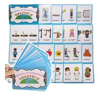Carte grammaticali illustrate per cambio degli aggettivi, pacchetto studio sui gradi confronto con 20 lezioni carta fronte-retro per la revisione domestica Carte per aggettivi Pratica