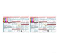 Carte guida tascabili per interpretazione del ritmo Design a tre lati Layout orizzontale e verticale per blocco AV Bundle Branch Block ACLS Analisi del ritmo e riferimento 12 ECG