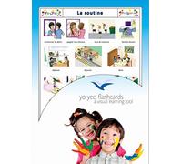 Carte illustrate educativi - Flashcard Lingua Francese - Daily Routines Flashcards in French - Size 4.13 × 5.83 inch = DIN A6 (105 x 148 mm)