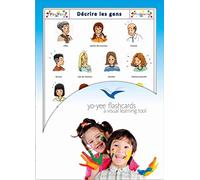 Carte illustrate educativi - Flashcard Lingua Francese - Describing People Flashcards in French - Size 4.13 × 5.83 inch = DIN A6 (105 x 148 mm)