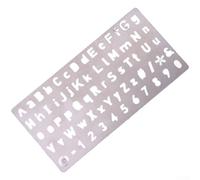 Carte in acciaio inossidabile per incisione con design a caratteri vuoti per timbratura mnemonica e modelli di incisione dettagliati (A)