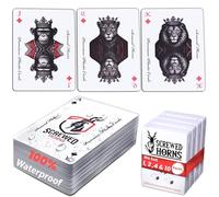Carte in plastica di alta qualità, flessibili e antigraffio, impermeabili, 9,1 cm, mazzo da poker per feste e giochi (bianco (confezione da 10)