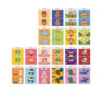 Carte interattive allenamento con puzzle abbinamento per bambini piccoli 64 pagine sfide a tema animale per potenziare le capacità osservazione Gioco allenamento per la concentrazione