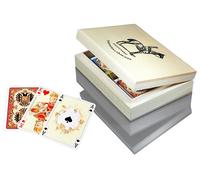 Carte Lux in scatola di legno con logo Piatnik