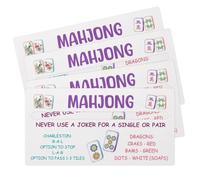 Carte Mahjong 4 Pezzi Strumento Acrilico Adatto Ai Principianti | Strumento Strategico Assistente Regole per Anziani e Principianti Feste Familiari Serate di Giochi Club