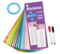 Carte matematiche, 15 schede flash multi matematiche per l'apprendimento, schede flash a divisione di moltiplicazione, strumento interattivo per pratica matematica per bambini, ragazzi e ragazze