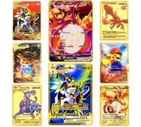 Carte metalliche dei Pokemon in inglese, fai da te, con Charizard, Pikachu, Arceus, Mewtwo, carte in lamina dorata GX Vmax EX Vstar Mega, collezione di carte da gioco, giocattoli e regali It-28,En-4,I