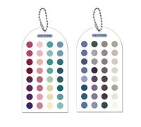 Carte Modello Per L'Analisi Del Colore | 2 Pezzi Dima Bifacciale Antigraffio,con carta palette personale in acrilico e catenella di perline per analisi del colore - Ideale Per Outfit, Shopping E Per T