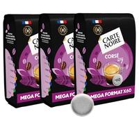 CARTE NOIRE - Caffè in cialde morbide Corposo N°7 - Puro Arabica - 3 confezioni da 60 cialde - compatibili Senseo (180 cialde)