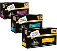 CARTE NOIRE - Capsule Caffè Compatibili Nespresso® - N°6 Lungo, N°7 Classique, N°9 Intense - Caffè Arabica - Confezione da 3 x 30 capsule in alluminio - Made in France