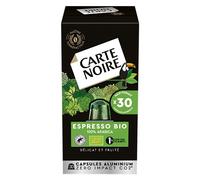 CARTE NOIRE - Capsule di Caffè Biologico Compatibili Nespresso® - Caffè Arabica - 30 Capsule Alluminio - Made in France