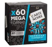 Carte Noire, Espresso Classique, Capsule in alluminio compatibili Nespresso, 1 confezione da 60 cialde da caffè, 100% arabica, note di agrumi e cioccolato, intensità 7/10, corposo e ben bilanciato