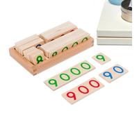 Carte numeriche in legno 1-9000 Giocattoli didattici Apprendimento intuitiv