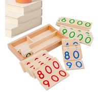Carte Numeriche in Legno,Giocattolo Educativo Numeri 1-9000 - Gioco Abilità di Calcolo,per Prescolari, Asilo, Viaggi, Aula, Campeggio Estivo, Compleanno, Attività di Gruppo, Viaggi in