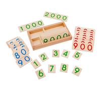 Carte numeriche in legno - Puzzle aritmetico digitale 10x18x2,5 cm, set per esercizi di conteggio | Modulo di sviluppo delle abilità numeriche per il di valutazione 'accuratezza del