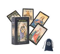 Carte Oracolo dei Tarocchi Botticelli Dorati,Golden Botticelli Tarot,with Bag,12X7 Deck Game