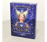 Carte oracolo dell'angelo di cristallo - Versione in spagnolo 44 carte, adatte per principianti ed entusiasti, divinazione e previsione, viaggio spirituale ed esplorazione del destino, gioco e regalo