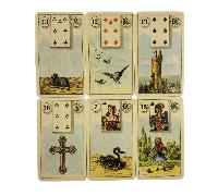 Carte Oracolo Lenormand Grand Tableau Edizione Visioni in inglese, Gioco di carte divinatorio per feste per adulti adatto per Ognissanti/Natale/Ringraziamento Carta tessile