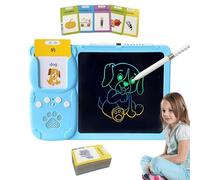 Carte parlanti per bambini, carte di apprendimento parlanti, macchina da lettura di parole da 2 in 1, carte parlanti per bambini, schede vocali in tasca educativa, schede di apprendimento con audio