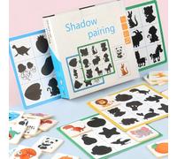 Carte per abbinare le ombre, giocattoli educativi per bambini - Semplice gioco introduttivo di abbinamento delle ombre, riconoscimento di frutta, animali, verdure, giocattoli in legno Tagli UnicaFumet