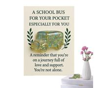Carte per abbracciare tascabili, scuolabus tascabili, 2D School Bus per bambini 'asilo, un regalo attento pieno d'amore, per uomini, papà, marito, figlio, nipote
