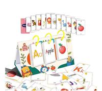 Carte per costruire parole, apprendimento naturale lettura flashcard Montessori Word Building Desktop Pocket Chart Tenda Flash Card Kit con 129 carte per leggere principianti (A, taglia unica)