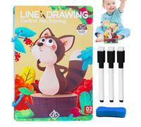 Carte per esercizi, guida della penna, gioco di apprendimento riutilizzabile per la guida della penna, libro educativo interattivo, sviluppo delle competenze per bambini in età prescolare