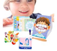 Carte per la difesa dei denti, carta educativa per l'igiene orale dei bambini, coltiva la consapevolezza 'igiene dei giocattoli per bambini dai 3 anni in su