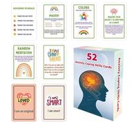 Carte Per La Salute Mentale | Set di 52 Fogli Portatile con Abilità di Gestione Doppia Faccia | Giocattoli Educativi Per Ufficio Casa Scuola Vita Sociale,Ufficio Casa Scrivania