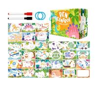 Carte Per L'Allenamento Del Controllo Della Penna,Educazione Precoce Interattiva,Gioco per Pratica Calligrafia con Carte Controllo Penna | Per Bambini Di 2-6 Anni