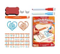 Carte per lo sviluppo del cervello - Gioco educativo da 20 pezzi, kit di apprendimento della, mazzo di addestramento all'intelligenza | Carte di attivazione mentale a doppia faccia per la coord