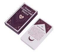 Carte per tarocchi, portatile da 54 pezzi, 10,2 x 6,9 cm, design di biglietti da viaggio, set di carte Oracle per letture del destino, intuizione spirituale, feste in famiglia e raduni