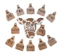 Carte Pietra Miliare Della - 13 Oggetti Di Scena Bovini In Legno Rustico Fotografia Neonato Pietra Miliare Della Delle Highland Targhette Per Registrare La Crescita Della