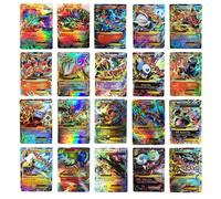 Carte Pokémon da 20/30/40/50/60/70/100 pezzi (modello casuale), carte Pokémon anime, carte Pokémon da collezione, carte da collezione mostri Pokémon, carte Pokémon da collezione, carte Pikachu grigio,