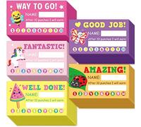 Carte premio per premi, confezione da 100 biglietti premio incentivo, biglietti fedeltà per studenti, classe e comportamento dei bambini, studenti, insegnanti, 5 x 7,6 cm, 5 stili,