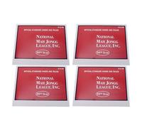 Carte Punteggio Mahjong Set di Guide di Riferimento Pratiche e Leggere per le Regole del Mahjong per Feste - 4 Pezzi