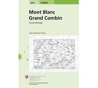Carte routière : Mont-Blanc - Grand-Combin