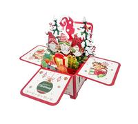 Carte Sapin de Noël,Cartes de Noël Pop Up, Carte Gnome de Noël avec lumière et musique | Carte de Noël en papier pour, maman, papa, fils, fille, épouse, amis