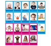 Carte sentimentali e carte emozioni, carte educative Competenza sociale per scuola, ESL & Homeschooling (19 carte)